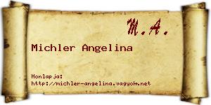Michler Angelina névjegykártya